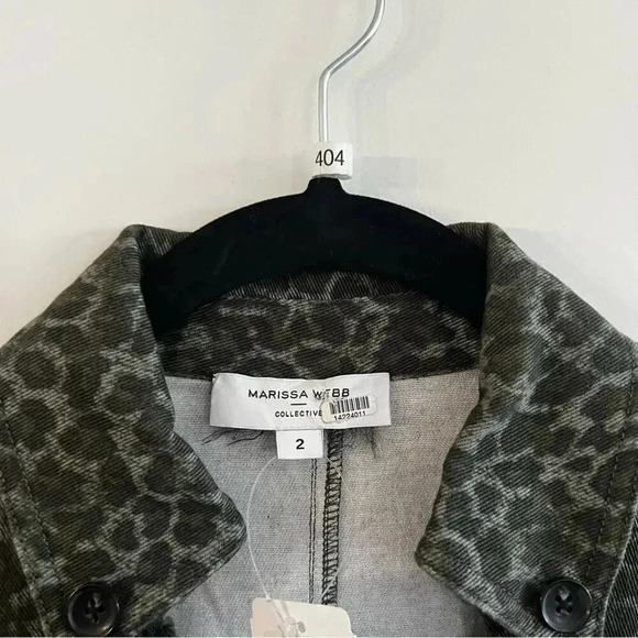 404 NWT Marissa Webb Animal Print Long Sleeve Button Up Dress Size 2 - Picture 6 of 8